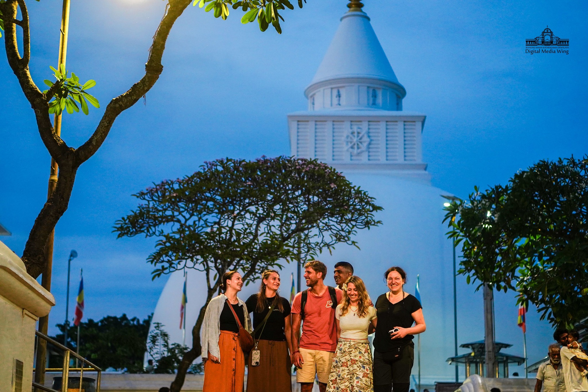 Evening ceremony at Kataragama sacred complex, Sri Lanka